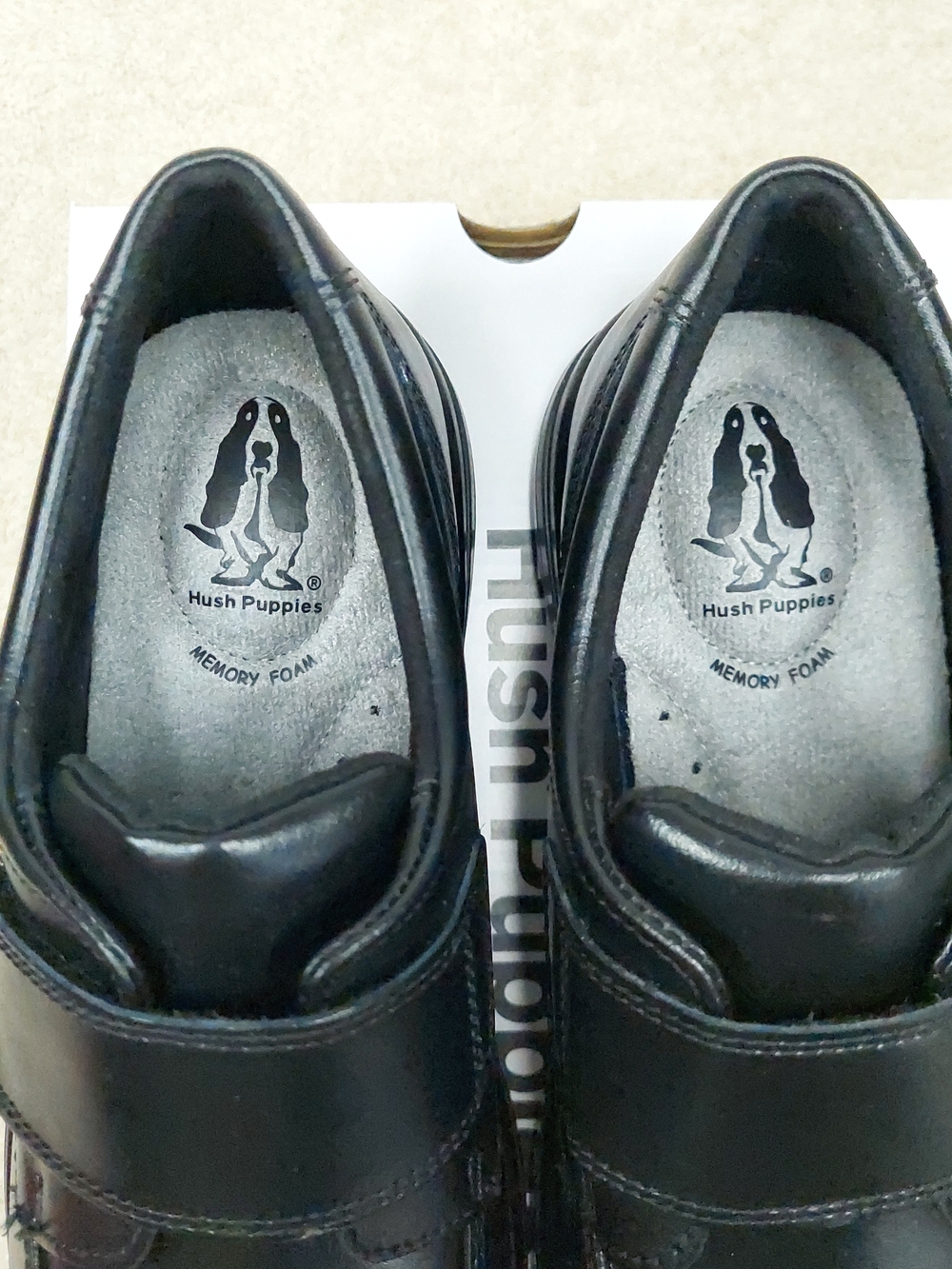 Hush Puppies Boys Black Leather Slip-On Formal Dress School Shoes Size 3.5 NWT - Picture 8 of 13
